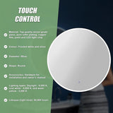 50cm LED Wall Mirror Bathroom Mirrors Light Decor Round V63-833731