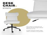 Office Desk Chair - PU Leather Home Office Swivel Chair Computer Seat WHITE V274-FT-VOC-005BK-WH