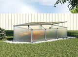 Green Fingers Greenhouse 180x50x50CM Cold Frame Plant Grow Aluminium Polycarbonate Green House GH-ALU-C-180X50X50