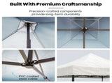 RED TRACK 3x3m Premium Pop Up Gazebo Marquee, Patented Steel Cable Canopy Support System, Wheeled V219-OTDGZWRT33WB