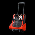 Dog Pet Safety Transport Carrier Backpack Trolley V63-793955