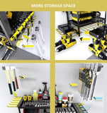 CARLA HOME 4-Tier Power Tool Rack Organizer Wall Mount with Drill Holder & Wrench Hooks for Cordless V178-36224