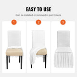 VEVOR Stretch Spandex Folding Chair Covers, Universal Fitted Chair Cover with Skirt, Removable V952-YTBS4PCSZKHB8CTN7V0