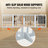 VEVOR Free Standing Dog Gate, 24" H x 80.3" W Freestanding Pet Gate, 4 Panels Foldable Dog Gate for V952-KZDMZCWMBSMZLUM3SV0