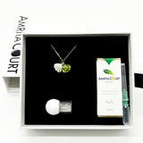 Gift Box - Aroma Necklace 925 Silver, Gold coated - Green Shell Electric Lime Purify V760-GBAJ - 12
