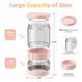 Large Fermentation Jar with Airlocks and Airtight SCREW Lid, Wide Mouth Glass Jars with Scale Mark, V1366-AZ2-W-24505
