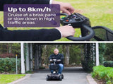 EQUIPMED FreeLite Mid-Sized Foldable Electric Mobility Scooter, Lithium Battery, Long Range and V219-HMBMSCEQ4LGA