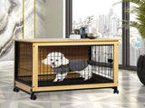 PaWz Wooden Wire Dog Kennel Side End M Medium PT1168-M