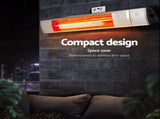 Devanti 2PCS Electric Strip Heater Radiant Infrared Heaters Remote Control 2000W RHP-TWR-2000-AL-2X