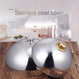 Stainless Steel Cloche Food Cover Dome Serving Plate Dish Dining Dinner for Home Kitchen Restaurant V1294-YM0717-10102190