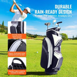 Golf Cart Bag with 14 Way Organizer Divider Top, 36 Multiple Pockets Premium Nylon Cart Bag, V952-TCB37YC7GHSPCXNBHV0