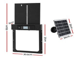 Giantz Automatic Chicken Coop Door 37cm Solar Powered Smart App Control Black FIK-COOP-DOOR-SOLAR