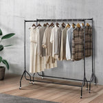 Artiss 2X Clothes Rack Airer Coat Stand 6FT Rail Wheels DIY-CR-605-BKX2