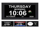 10.1" Digital Alarm Clock with Date and Day ,Multiple Display Modes,Automatic Dimming,Dementia Clock V1192-AZ-W-25080