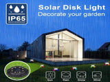 8-Pack Solar Ground Lights 12 LED Waterproof Landscape Path Lights Multicolor V1188-MS-710-176