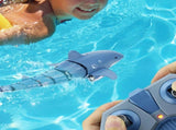 2.4G Remote Control Shark Toy RC Simulation Shark for Swimming Pool Blue V1263-JX-7293-1