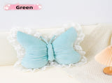 Green Elegant Butterfly Lace Throw Pillow 60x45cm Soft Decorative Cushion for Sofa Bedroom Office V888-ELOSUNG43223