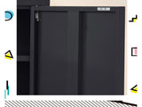 Artiss Buffet Sideboard Metal Cabinet - SWEETHEART Charcoal AI-LOCKER-MI-BK