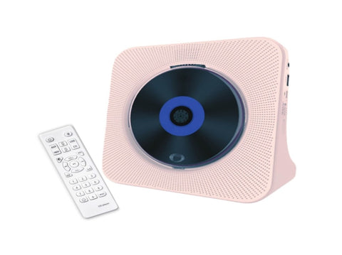 Tooleroo USB Rechargeable Desktop CD Player Speaker Bluetooth Portable Pink V238-SUPDZ-41154856779856