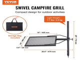 Swivel Campfire Grill, Fire Pit Grill Grate over Fire Pits, Heavy Duty Steel Grill Grates, 360&deg V952-LSYYKJDGL1616U3A5V0
