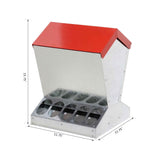 10kg Automatic Chook Chicken Feeder Poultry Auto Trough Galvanised Metal Feeders V238-SUPDZ-32677569101904