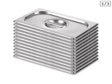 SOGA 12X Gastronorm GN Pan Lid Full Size 1/3 Stainless Steel Tray Top Cover GP5503-JLID3F-X12
