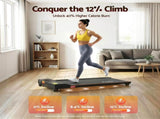Everfit 3 in 1 Walking Pad Treadmill 12% Incline Under Desk Treadmills for Home Gym With 38cm Wide TMILL-380-2INC-BK