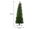 Christabelle 2.3m 7.5ft Pencil Pine Christmas Tree Pre Lit Multi Function LED Slim Artificial I 112_WFLPP75