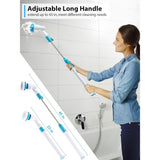 Bathroom Scrubber Electric, Shower Cleaner Electric Spin Scrubber, Long Handle Cleaning Brush for V1192-AZ-W-31102