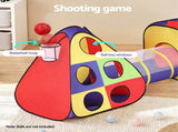 Keezi Kids Play Tent Pop Up Teepee Playhouse Ball Pit Crawl Tunnel Basketball Hoop TENT-PLAY-TUN-L-MC