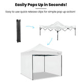 RED TRACK 3x3m Premium Pop Up Gazebo Marquee, Patented Steel Cable Canopy Support System, Wheeled V219-OTDGZWRT33WB