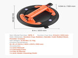 Vacuum Cup, 203 mm Vacuum Glass Lifter with Metal Handle, 195 kg Max Lifting Capacity Tile V952-SDXP8YC275BJBHP02001V0