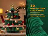 Jingle Jollys Paper Christmas Tree 61 CM w/ Star Topper Xmas Decor Tabletop Green DIY Ornament Set PAPER-TABLE-TR-53-GN