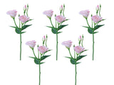 5PCS Artificial Silk Fake Eustoma Flowers Long Stem Lifelike Flowers for Wedding Party Home Decor V1294-YM0901-240821HL01-2