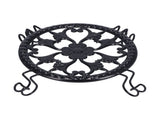 Flower Pot Stand Black Elegant Light Weight Stable Wrought Iron Plant Riser for Living Room Balcony V1294-YM0714-3115210201911