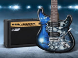 Alpha Electric Guitar Music String Instrument 20W Amplifier GUITAR-E-41-ELEC-SKULL-ACC
