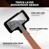 HORUSDY 4PCS Dead Blow Hammer Set Steel Shot Non-Slip Grip Carpentry & Tile V465-88092