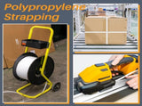 1/2 Inch Strapping, Polypropylene Heavy Duty Poly Packaging Strapping Roll 440 Lbs Break V1259-DP01-A-1162