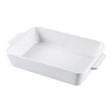 Small White Ceramic Casserole Dish for Oven, 1 Piece Ceramic Baking Dish, Lasagna Pan, Microwave V1370-AZ4-17176