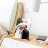 Menu Card Holder A4 - Photo Frame with Wooden Base - Table Stand - Brochure Holder - Acrylic Stand V1189-WXF-260203-00536