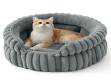 Cat Bed Plush Cat Bed Round Cat Bed Cat Furniture Cat Comfort High-Quality Cat - Navy / 26in V1107-135-51049-NVY-26IN