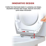 Quick Release Soft Close Toilet Seat White Bathroom Heavy Duty V63-824401