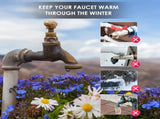 Faucet Cover Winter Freeze Protection,Spigot Cover with Reflective Strips,Outside Faucet Cover V1258-DP02-C-329