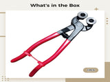 Glass Tile Nippers - Heavy Duty Wheeled Glass Mosaic Nipper & Ceramic Tile Nipper, Tile Cutter V1192-AZ-W-3438