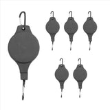 6 Pack Plant Pulley Retractable Hanger Plant Pulley Adjustable Height Wheel for Hanging Plants Indoo V1369-AZ3-W-11390