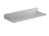 8.6" x 24" Stainless Steel Shelf, Wall Mounted Floating Shelving with Backsplash, 44 lbs Load V952-BGSCTTLL86242HBE0V0