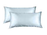 SILK PILLOW CASE TWIN PACK - SIZE 51X76CM - Soft Blue ABM-10002252