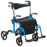 VEVOR 2 in 1 Rollator Walker Transport Chair for Seniors, Folding Rolling Walker Wheelchair Combo V952-EHYZXQCKJLQ8MZ3U6V0