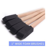 240 Pcs Paint Brushes, 1 Inch Brush with Wood Handle, Bulk Sponge Brushes for Painting, V1370-AZ4-07659