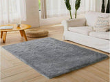 1X Shag Light Gray Area Rug 3' X 5' Soft Area Rugs for Living Room Bedroom Kids Room Decor V1369-AZ3-W-17617
